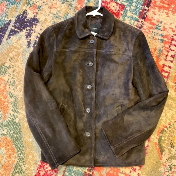 J. Crew Jackets & Coats J Crew Womens Petite Brown Suede Jacket